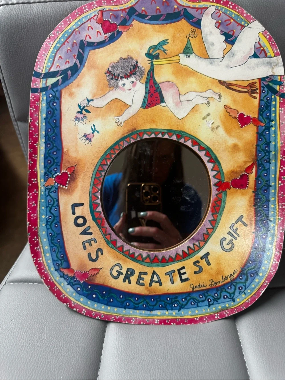 Multicolor 'Love's Greatest Gift' Decorative Wall Mirror